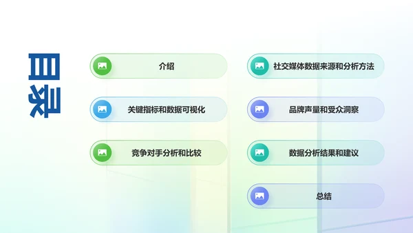 彩色创意酷炫社交媒体数据分析PPT模板