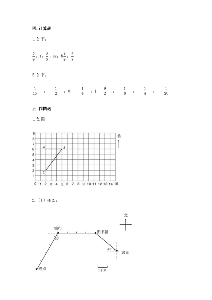 人教版六年级上册数学期中测试卷有完整答案.docx