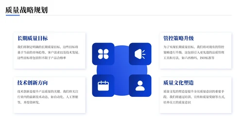 蓝色科技风质量提升精益管理品质管控报告年终总结PPT模板