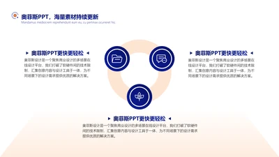 简约风循环关系3项PPT图文页