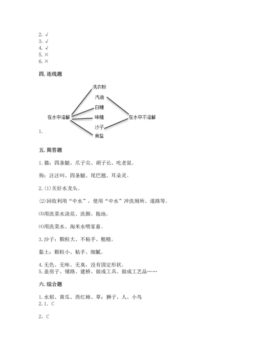 苏教版一年级下册科学期末测试卷（名师推荐）.docx