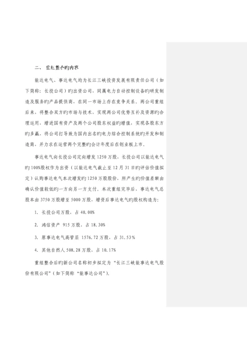 公司重组整合实施专题方案.docx