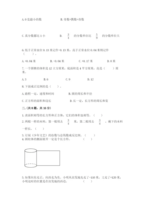 苏教版数学小升初模拟试卷精品【模拟题】.docx