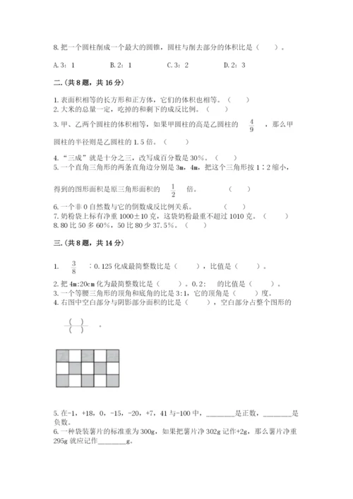 小升初数学考前检测试题汇编.docx