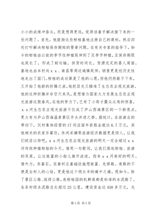 村党委书记劳动模范先进事迹材料.docx