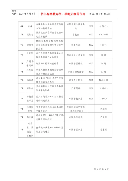 近年来本科生在校期间发表论文及参与会议情况.docx