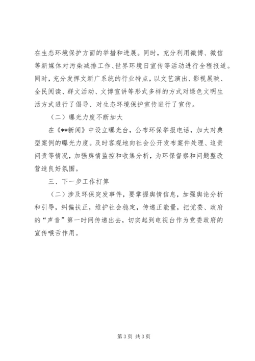 县文广新局关于环保督查反馈问题整改情况的汇报 (2).docx