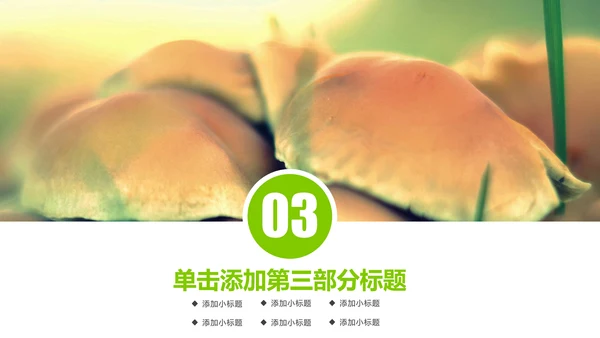 高清野生菌类动态PPT模板