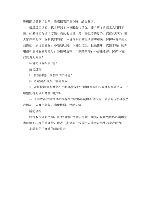 关于环境的调查报告5篇.docx