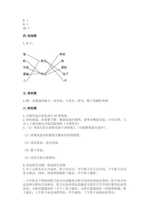 教科版科学三年级下册 期末测试卷附参考答案【满分必刷】.docx