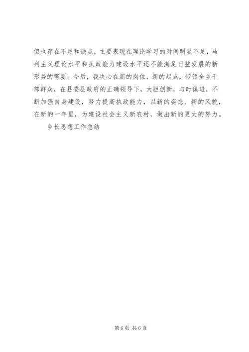 乡长思想工作总结.docx