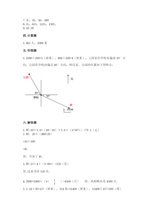小学数学六年级上册期末考试试卷精品及答案.docx