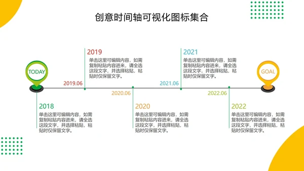 创意时间轴可视化图标集合PPT模板