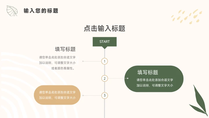 黄绿文艺清新未来展望PPT模板