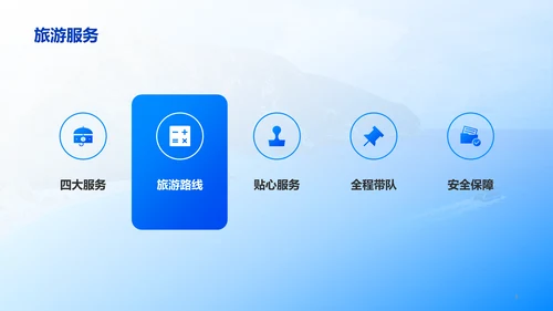 蓝色商务现代夏季旅游宣传商业计划书PPT模板