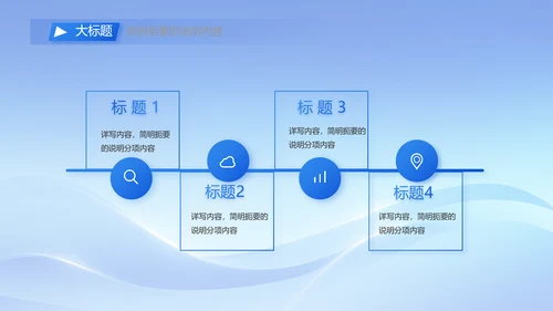 简约蓝色工作总结汇报商务动态PPT模板
