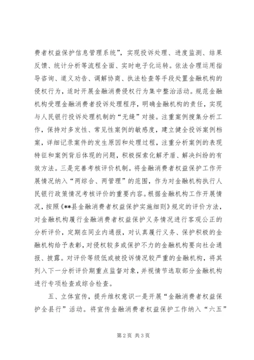 人民银行XX市中心支行金融消费者权益保护实施方案.docx