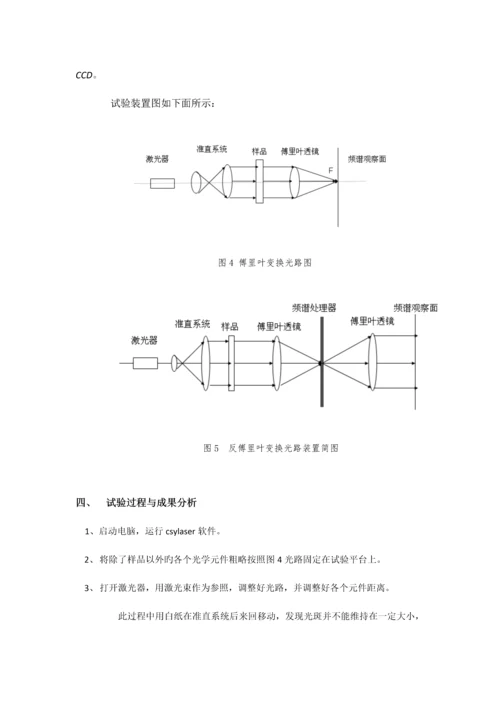 2023年傅里叶变换光学系统实验报告.docx