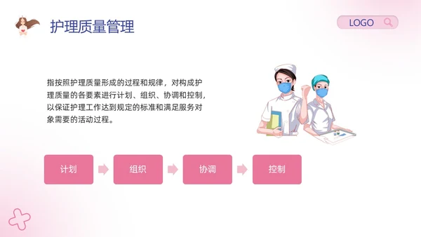 粉紫卡通护理安全质量管理PPT模板宣传PPT动态PPT安全教育