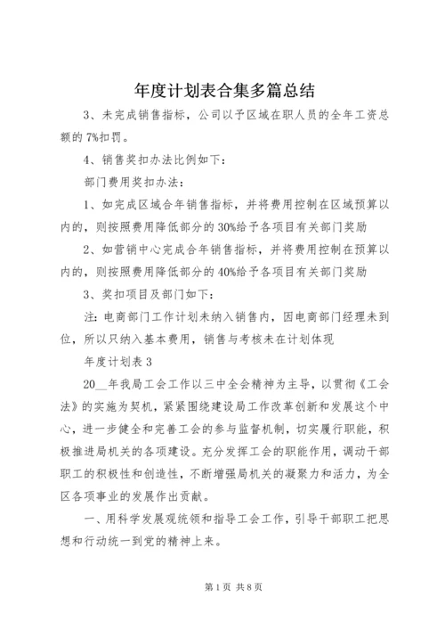 年度计划表合集多篇总结.docx