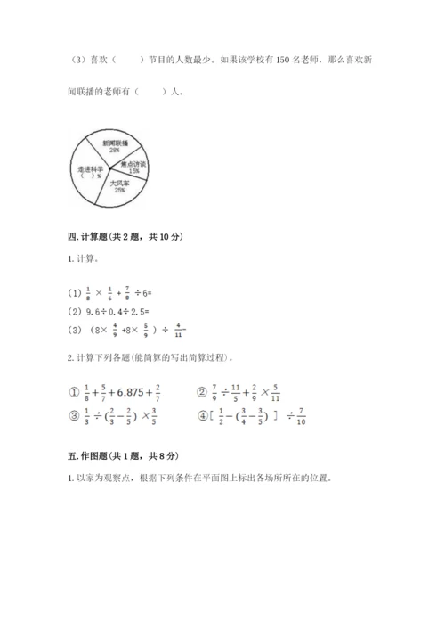 小学六年级数学上册期末考试卷及完整答案【有一套】.docx