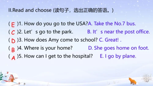 Unit 2 Ways to go to school 单元复习  课件(共40张PPT)