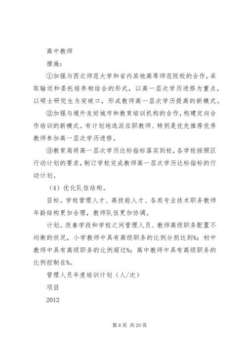 教育体育局人才工作中长期推进计划(20XX年20XX年) (3).docx