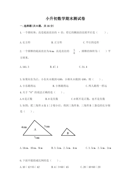 小升初数学期末测试卷（综合题）.docx