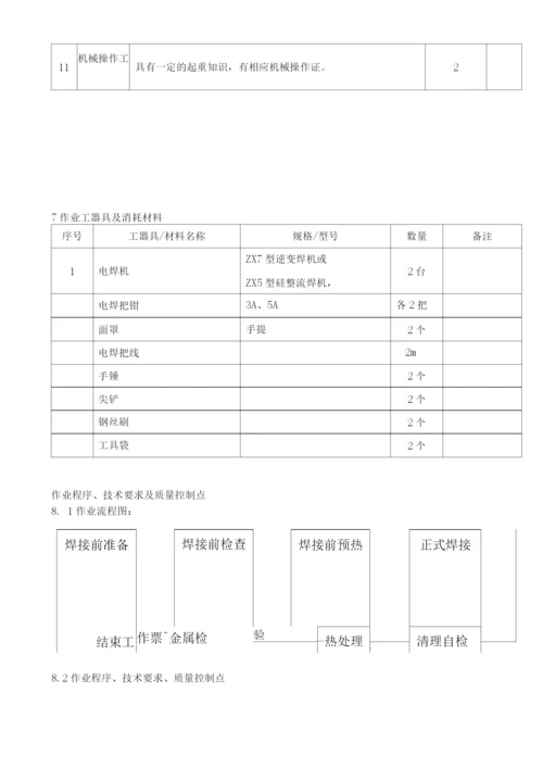 钢结构检修焊接作业指导书.docx