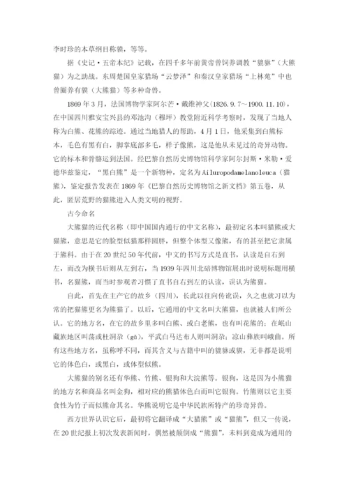 大熊猫的资料简介相关资料.docx