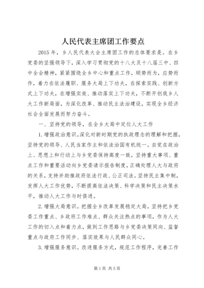 人民代表主席团工作要点.docx