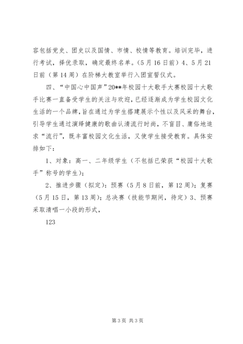 五四青年节系列纪念活动方案.docx