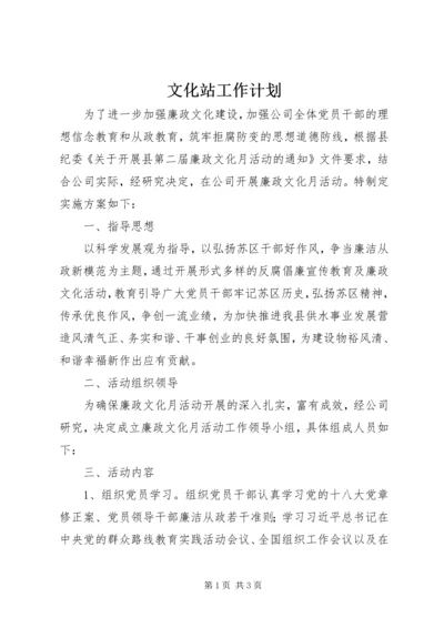 文化站工作计划 (5).docx