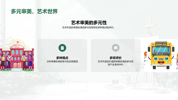 艺术欣赏实践教学PPT模板