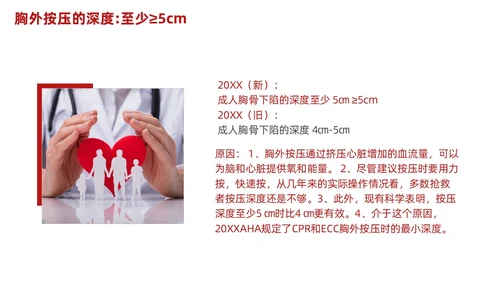 红色简约心肺复苏PPT