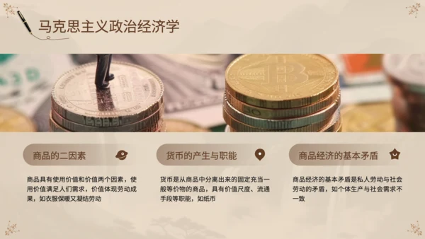 黄色中国风《马克思主义基本原理》思维导图PPT
