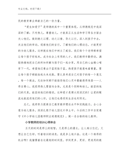 最新小学教师的培训心得体会例文25篇文档选编.docx