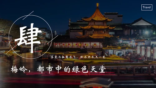 南昌印象城市旅游PPT模板