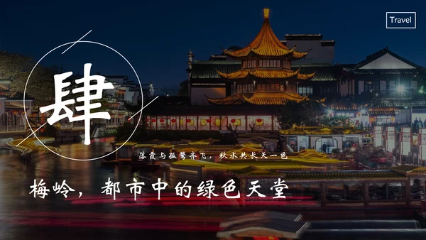 南昌印象城市旅游PPT模板