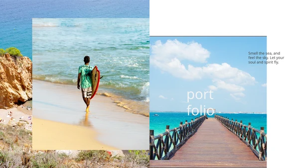旅游杂志风夏日度假旅游宣传画册PPT模板