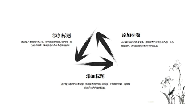 动态水墨极简中国风墨趣通用PPT模版
