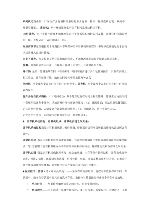 计算机标准体系结构名词解释大全.docx