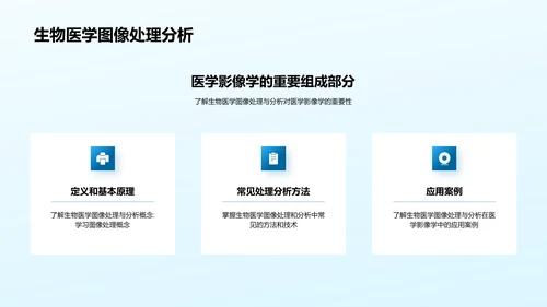 蓝色简约现代生物医学图像PPT模板