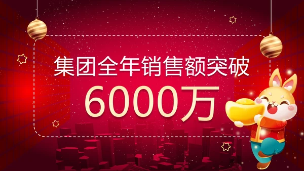 红色简约商务大气年终答谢晚会新年年会PPT模板