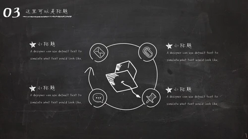 黑板风粉笔字手绘毕业答辩通用PPT模板