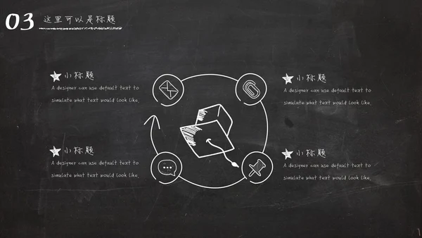 黑板风粉笔字手绘毕业答辩通用PPT模板