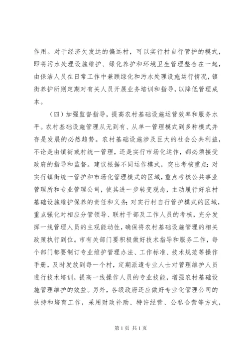 农村基础设施管理调研报告.docx