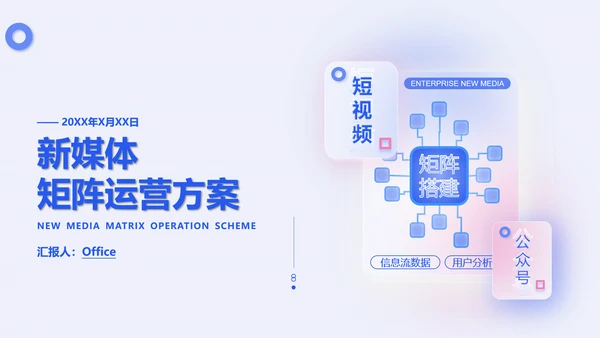 新媒体抖音矩阵运营方案PPT模板