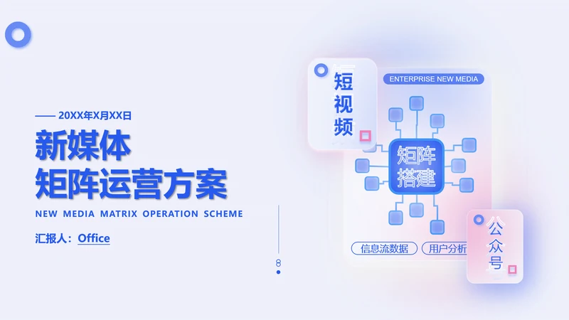 新媒体抖音矩阵运营方案PPT模板