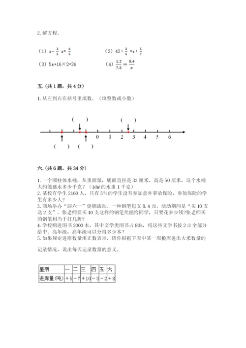 洛阳市小学数学小升初试卷1套.docx